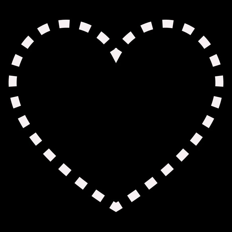 Heart of dotted lines