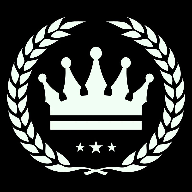 Crown Foliage Emblem Design