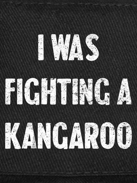 I was fighting a kangaroo