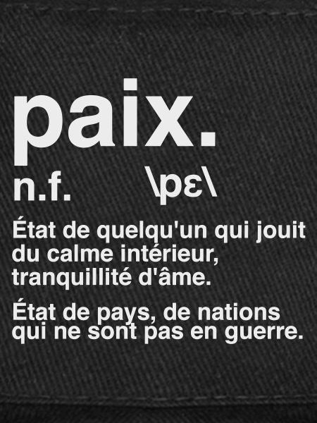 Paix Définition Style Dictionnaire