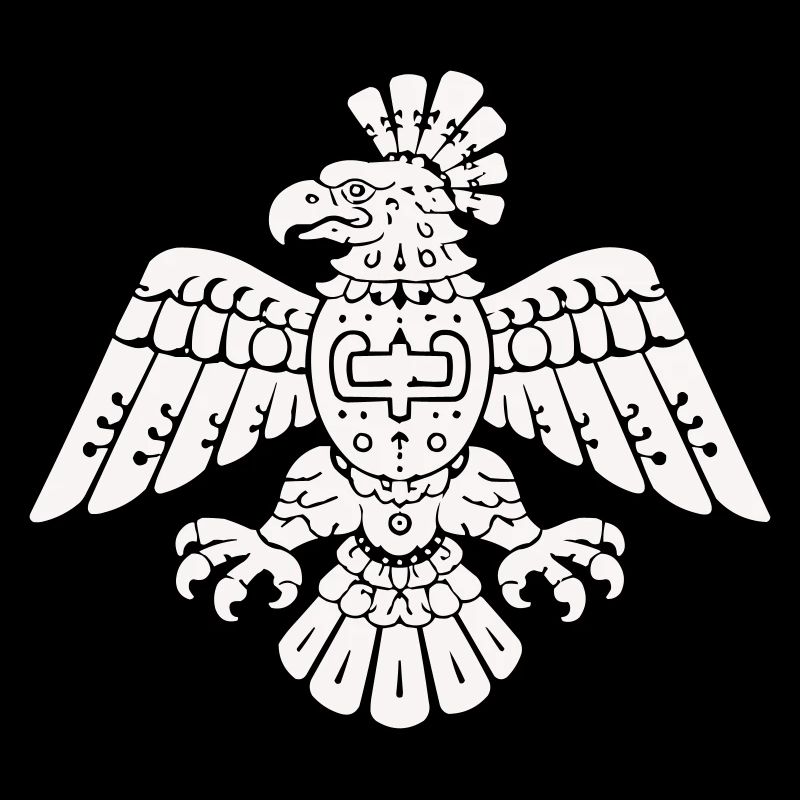 Motif totem d’aigle aztèque