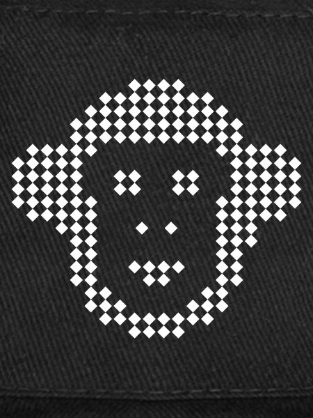 Pixel Monkey Diamant-Emblem