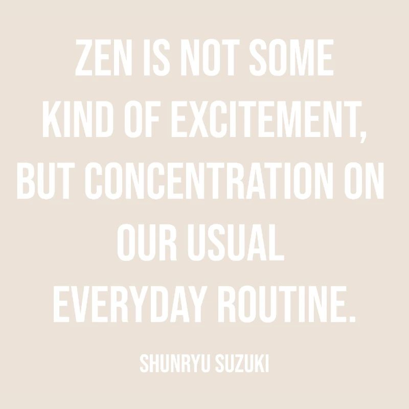 Typographie Zen Focus : Routine quotidienne