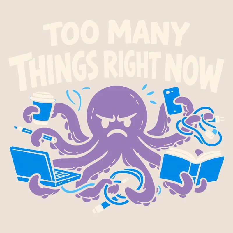 Funny Octopus Overstimulated