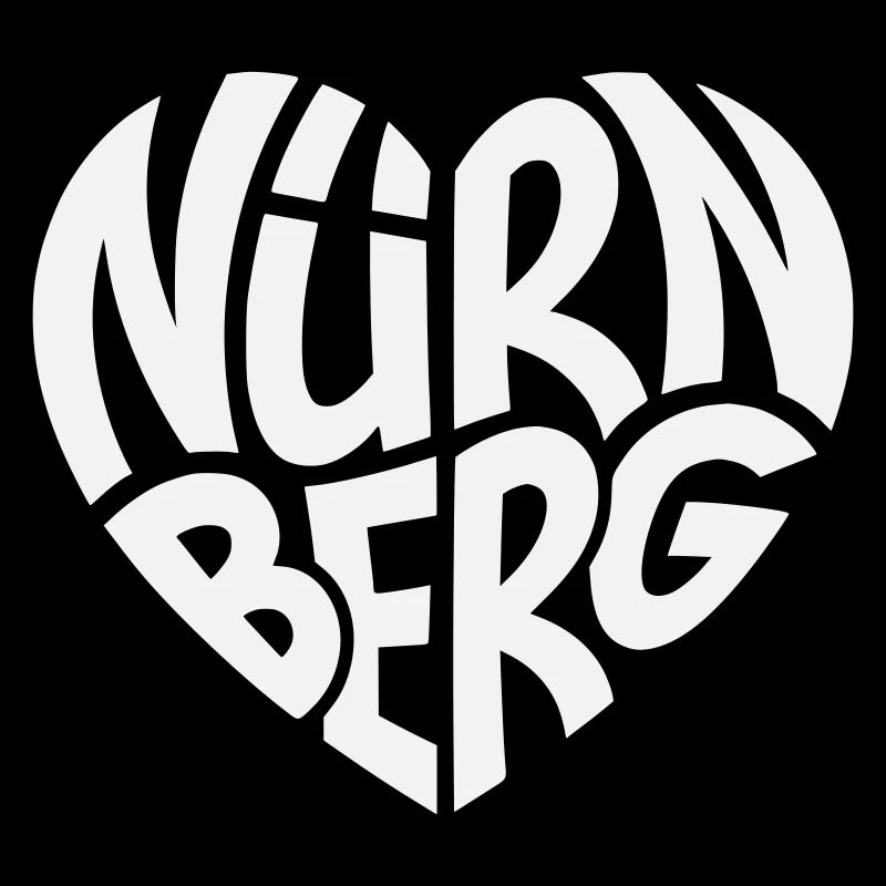 Lettrage en cœur de Nuremberg