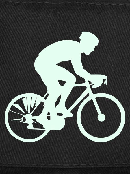 Cyclist Silhouette Mint