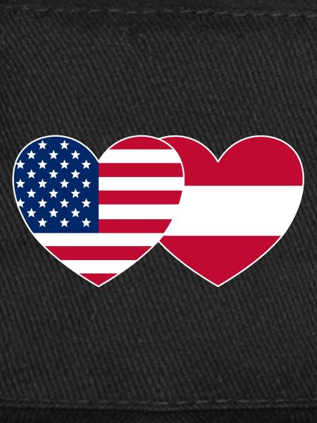 États-Unis Autriche Flag Heart