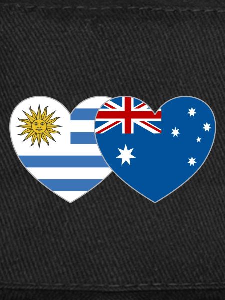 Uruguay Australie Flag Heart