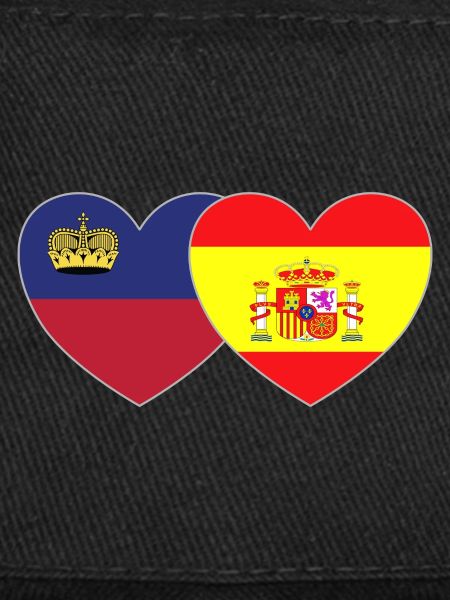 Liechtenstein Espagne Drapeau Coeur