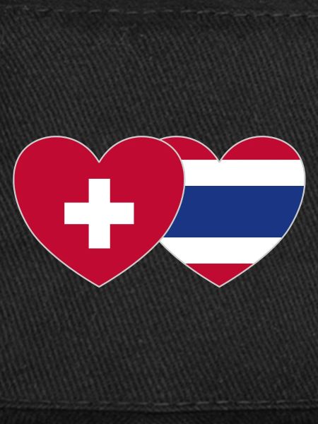 Schweiz Thailand Flagge Herz