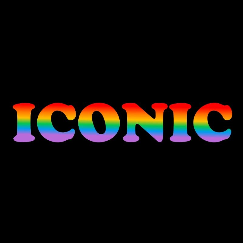 Iconic - Rainbow Text LGBT Pride