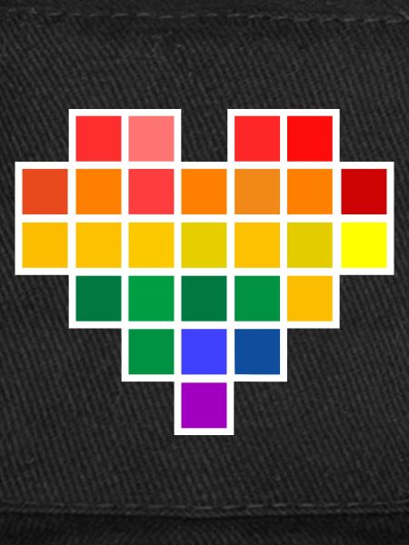 Rainbow Pixel Heart