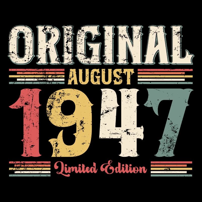 77th Birthday Original August 1947 Year 1947