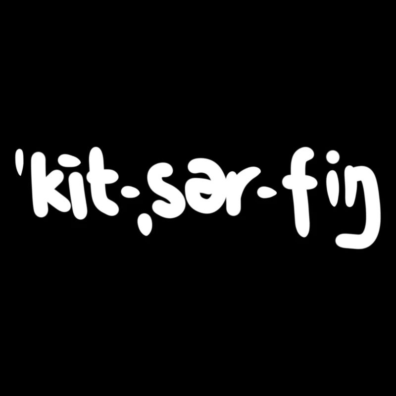 handwritten - kitesurfing -w/b
