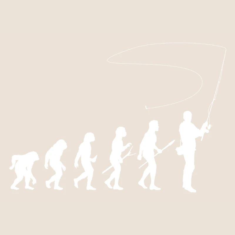 Evolution pêche, Darwin, pêcheur, humour, cadeau