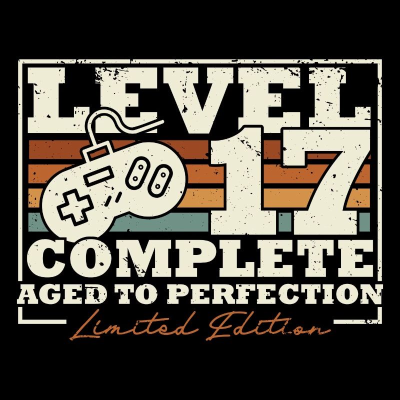 17 Geburtstag Level 17 Complete 17 Jahre Geschenk