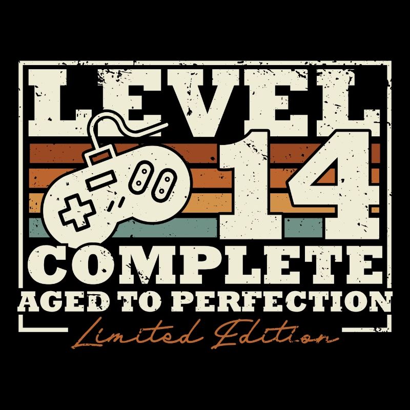 14 Geburtstag Level 14 Complete 14 Jahre Geschenk