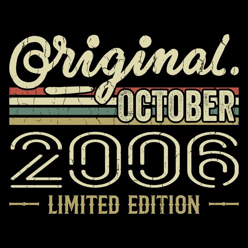 Born in October 2006 Retro Birthday October 2006