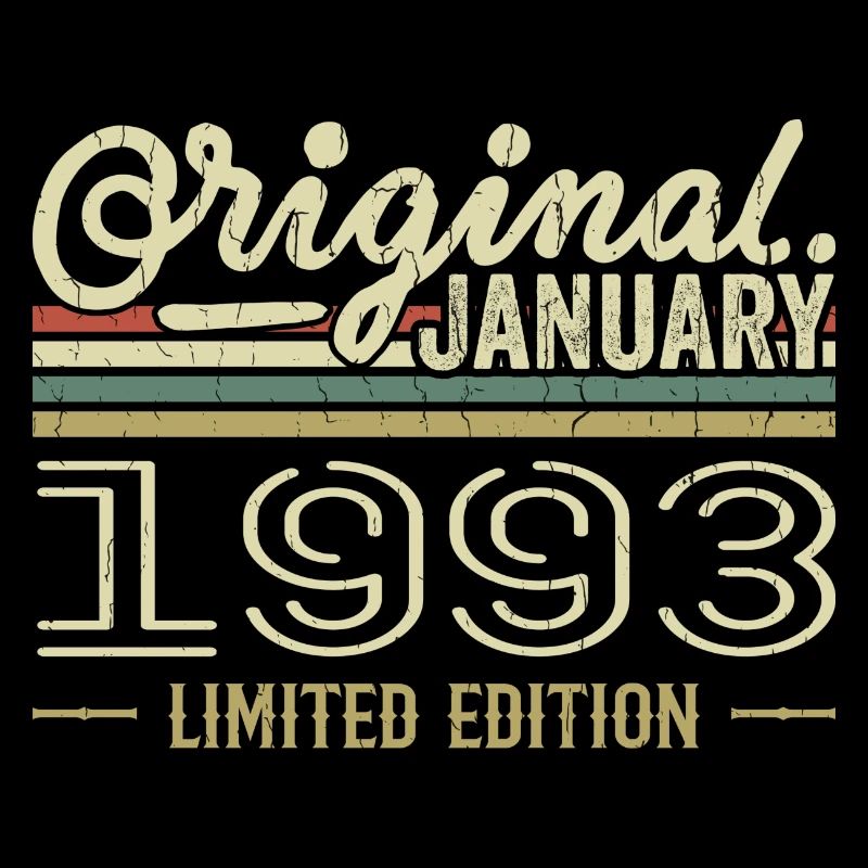 Janvier 1993 anniversaire Janvier 1993 cadeau 1993