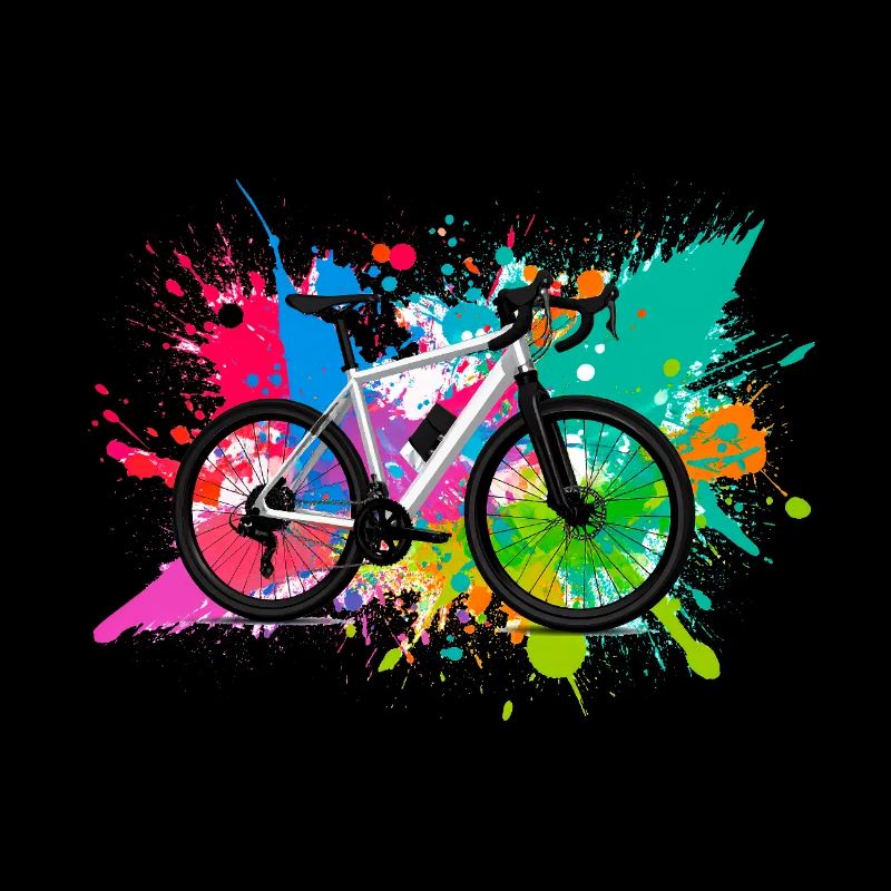 illustration,VTT,vélo de route,graffiti,coloré