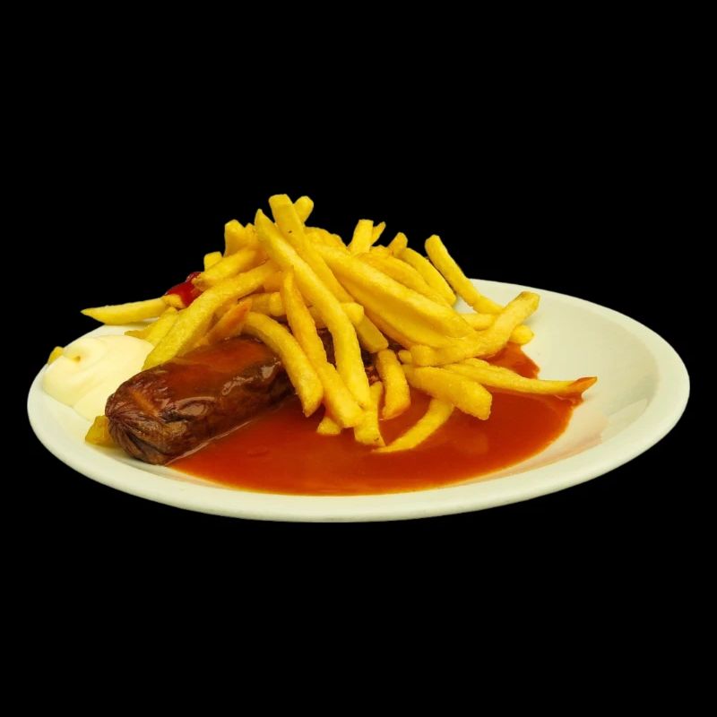 Currywurst mit Pommes