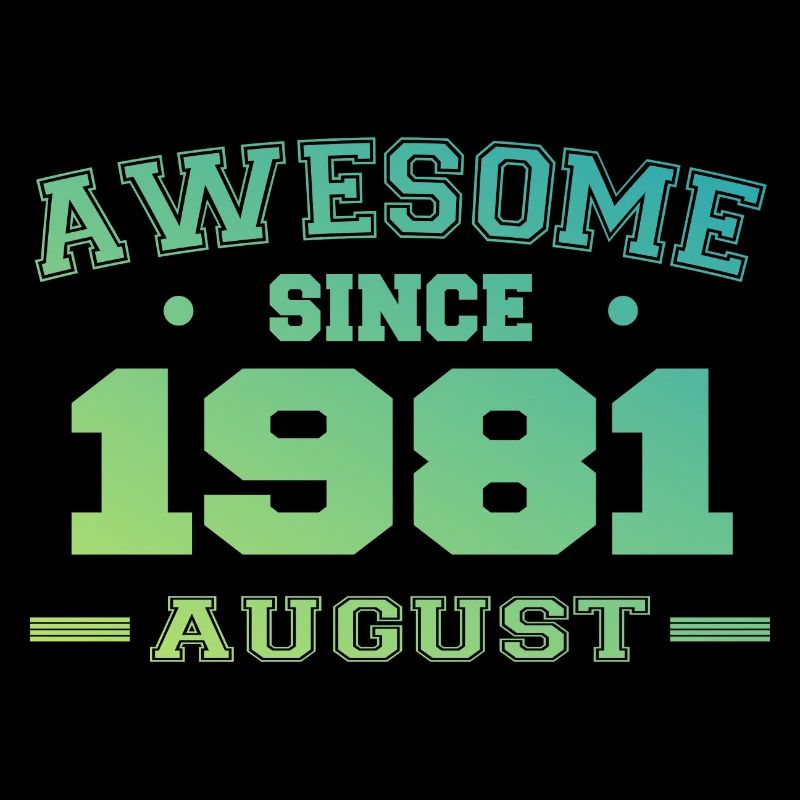 1981 Août Année Naissance Anniversaire Août 1981