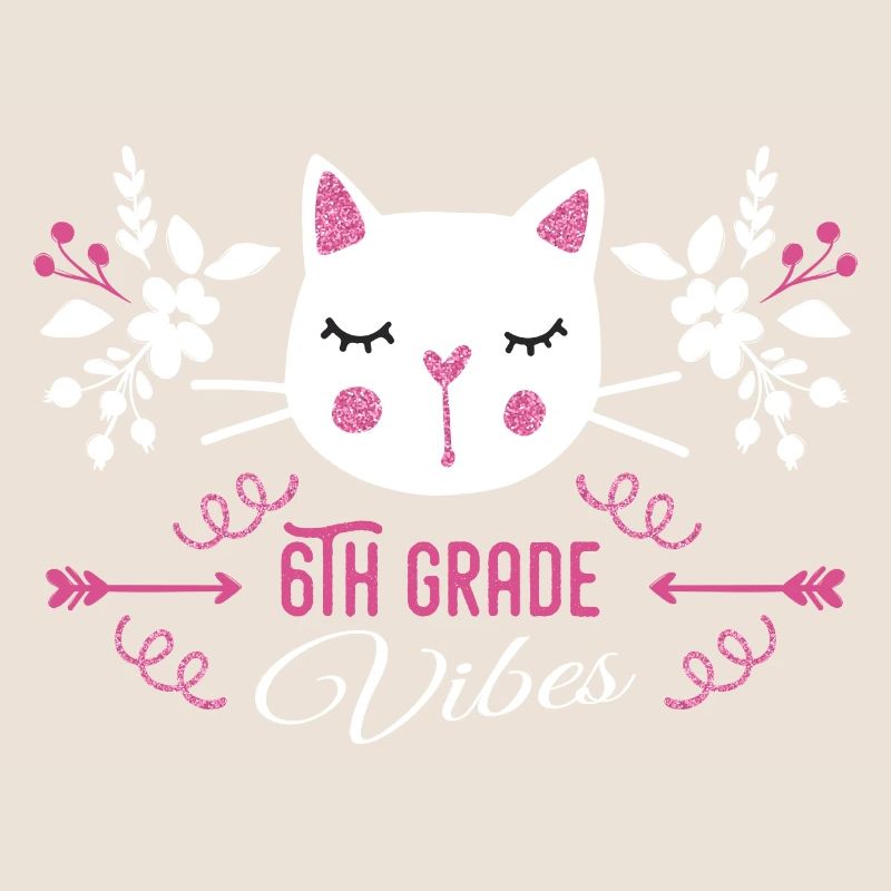 6th grade | Grade Vibes Back to School Cute Cat