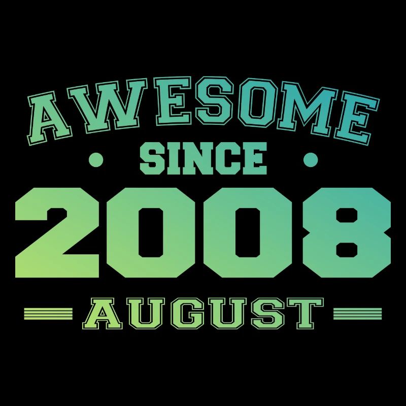 2008 Août Année Naissance Anniversaire Août 2008