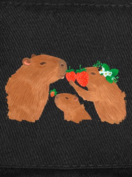 Capybara, capybara, fraises, dessin