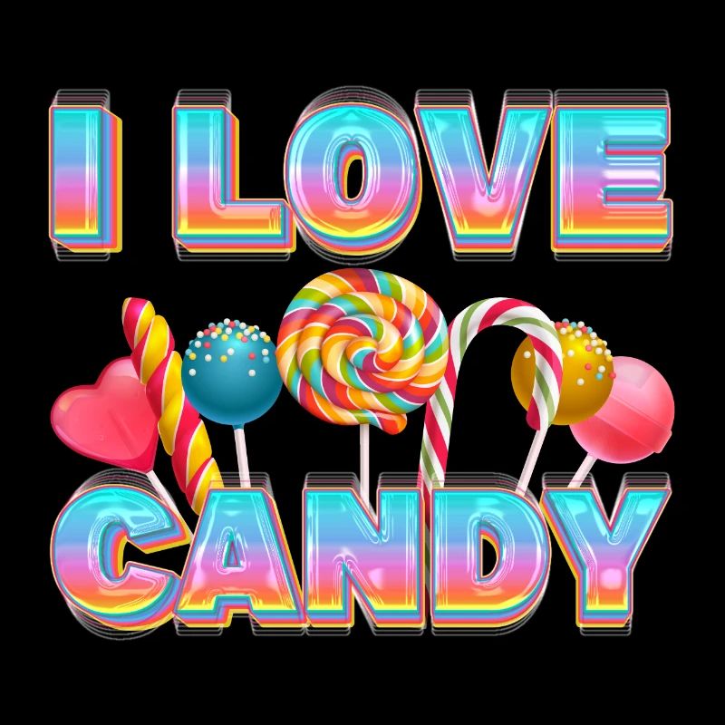 I Love Candy Sweets Candy Lollipop