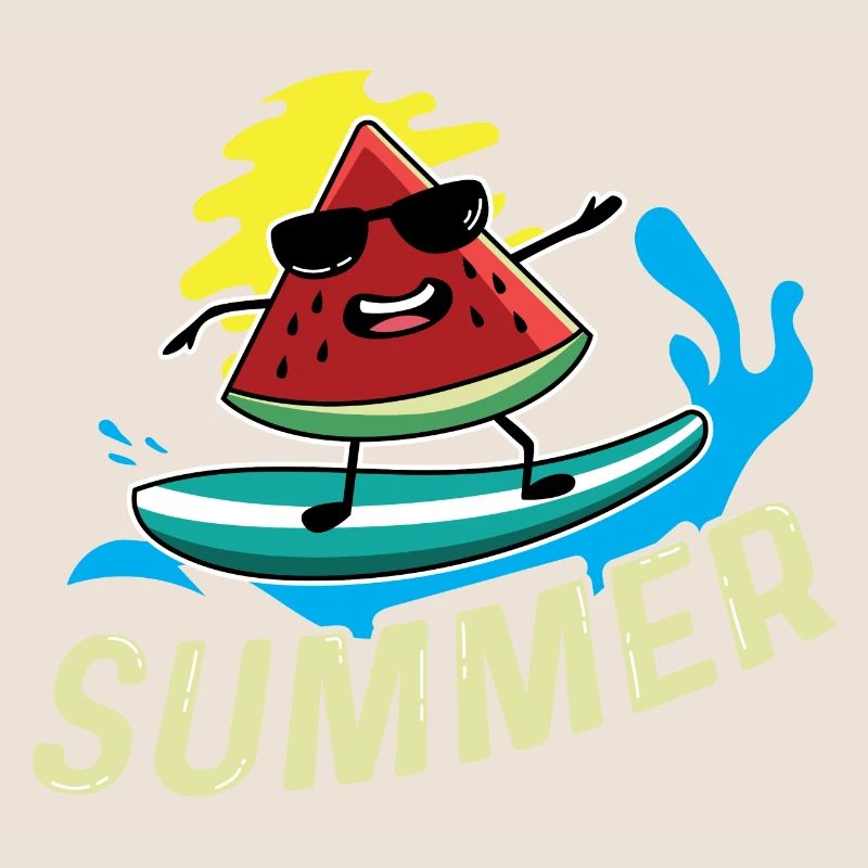 Surfer -Wassermelone Surfer oder Schwimmer Geschen