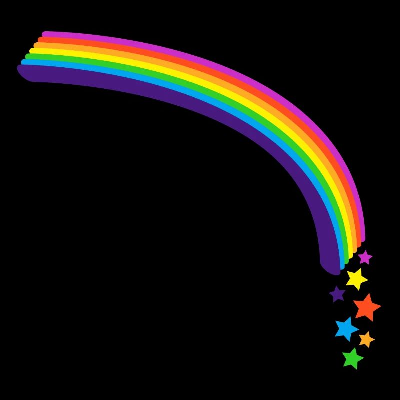 Kidcore Regenbogen Sterne bunt Farben Geschenk