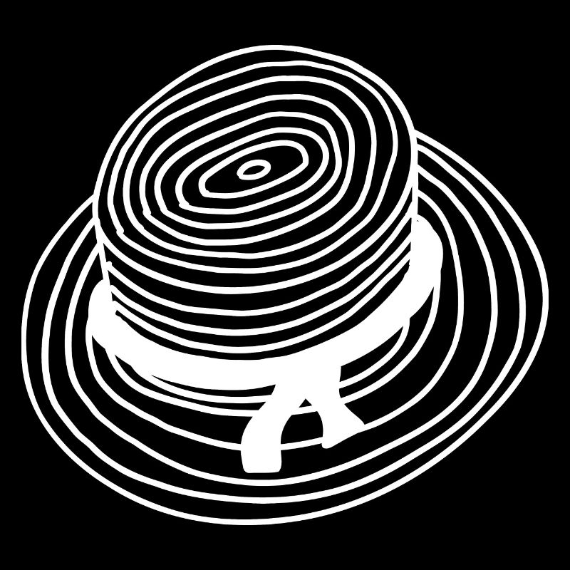Straw Hat Outline