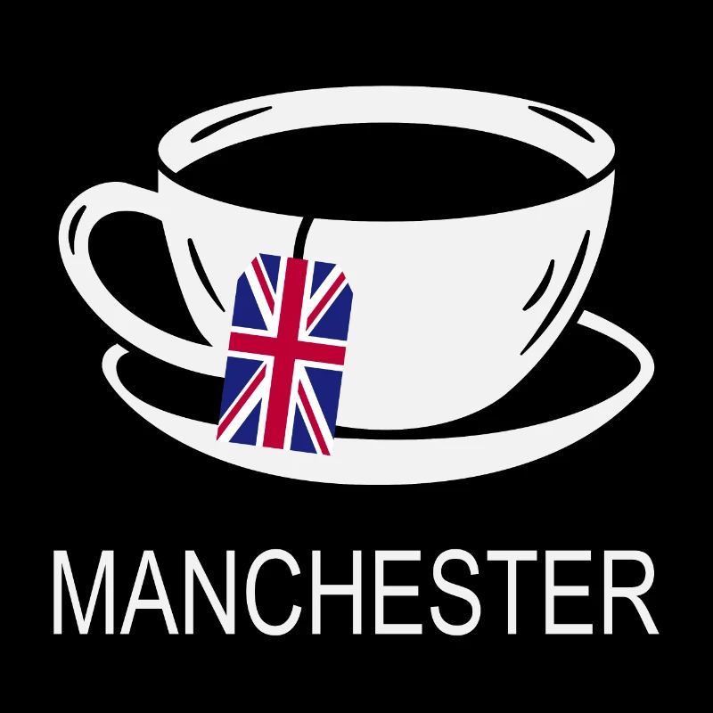 Manchester Teetasse UK Flagge Teebeutel