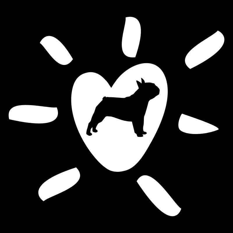 Herz Mops Sonnenstrahlen Hund Fan Liebe