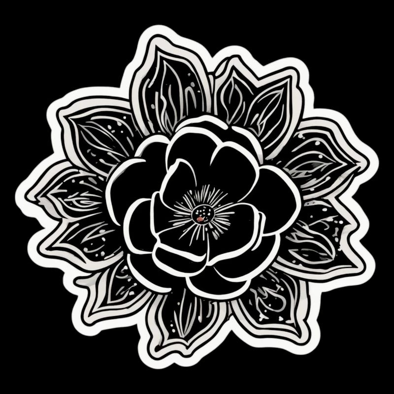 La beauté et le charme d’une fleur monochrome