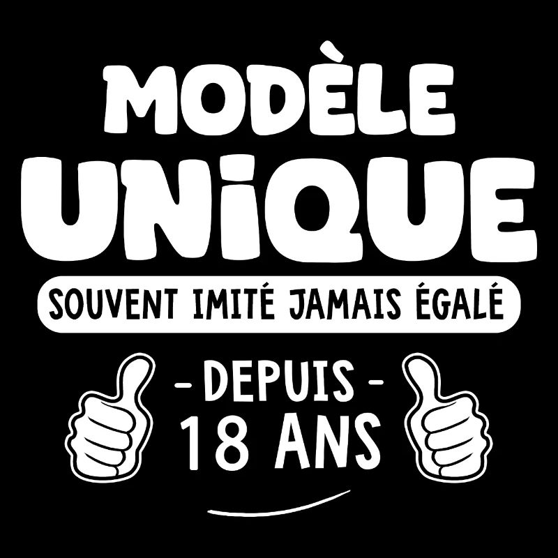 anniversaire 18 ans modèle unique -18 ans majorité