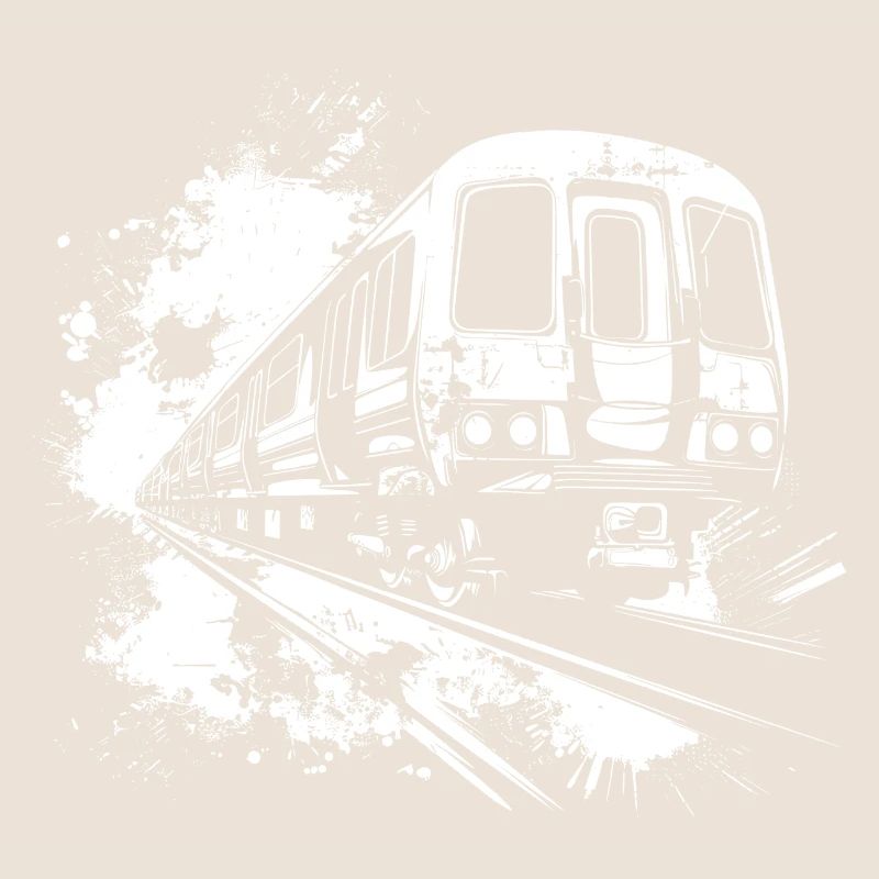 Éclaboussures de couleurs en train