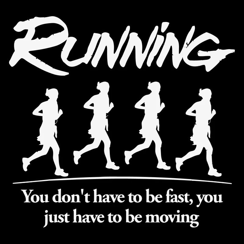 Motivational Running Silhouettes Design