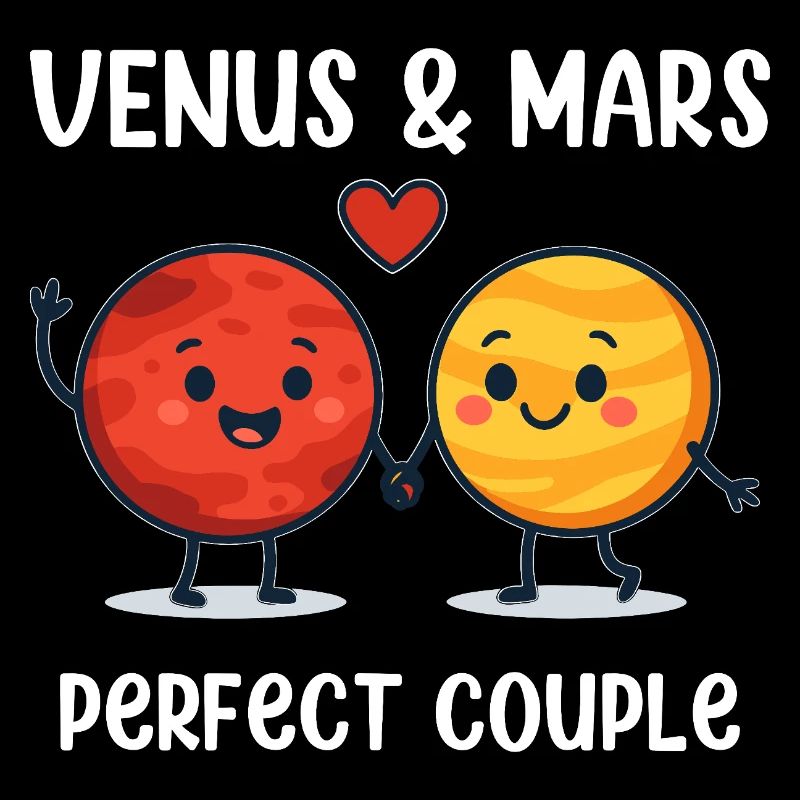 Conception d'amour du couple parfait Vénus et Mars