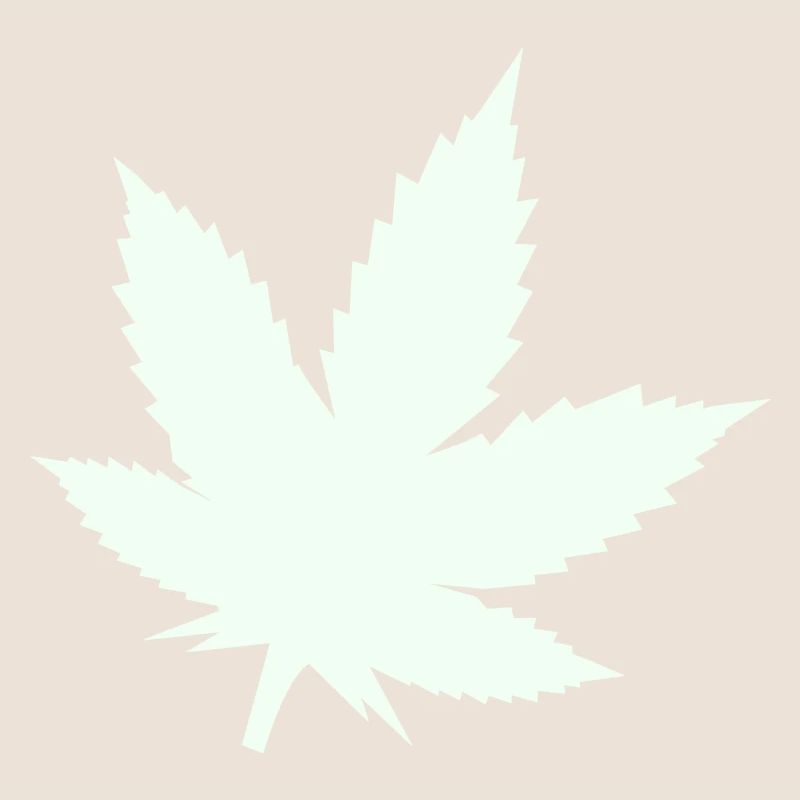 Cannabis Leaf Silhouette Mint