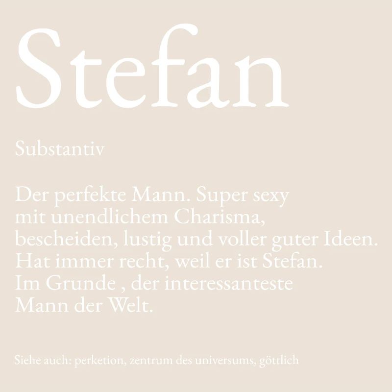 Explication du dictionnaire Stefan Prénom Stefan