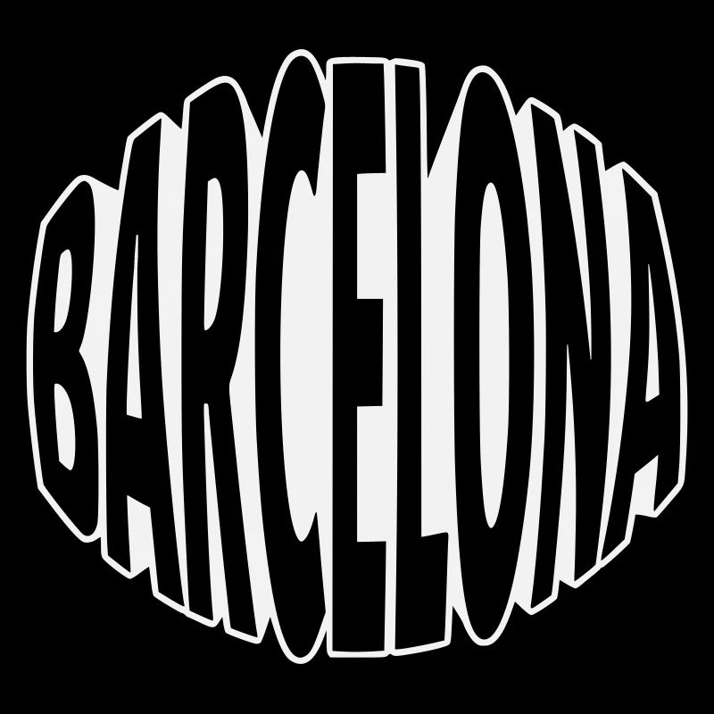 Barcelona Oval Schriftzug