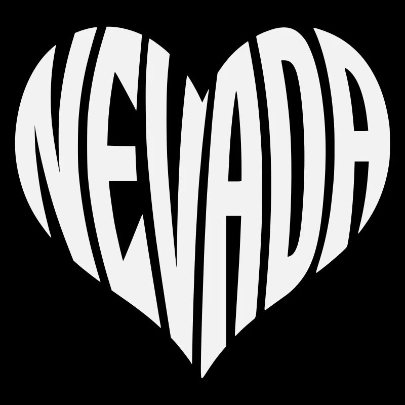 Typographie du cœur du Nevada