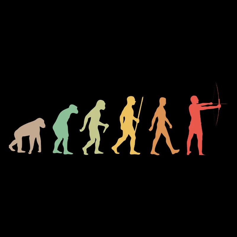 Bogenschießen Evolution Geschenk Bogenschütze