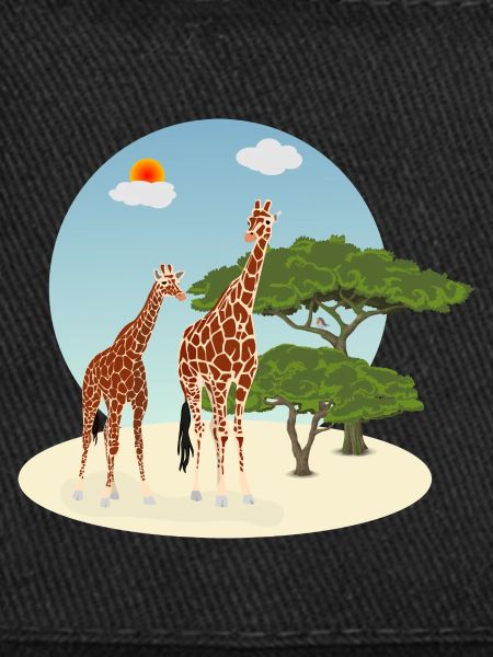Mère et bébé girafe