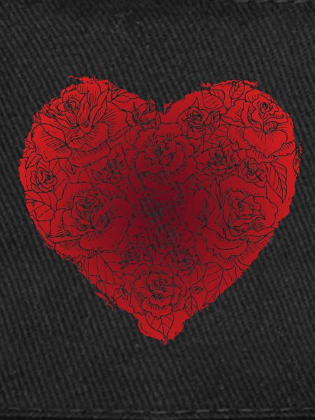 Floral heart - red