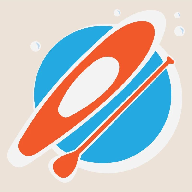 Orange Ruderboot Geschenkidee