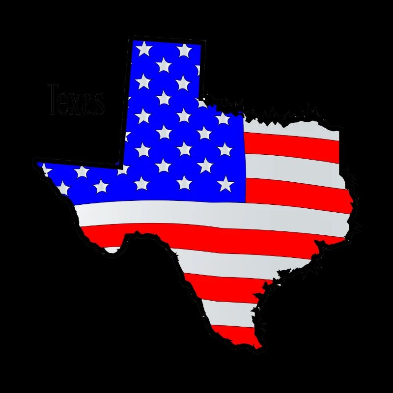 Carte et drapeau du Texas