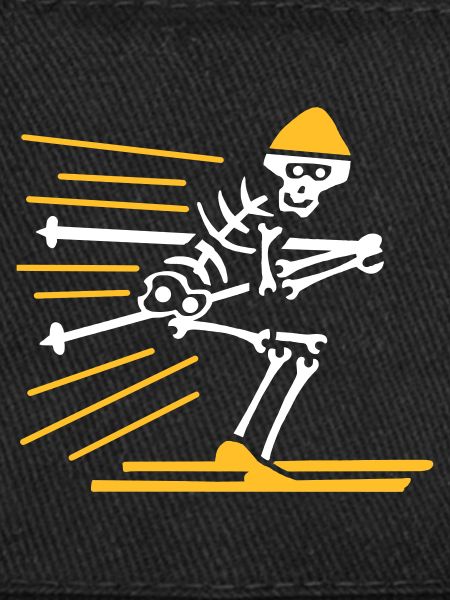Skeleton skier two-tone